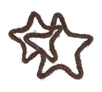 POPETPOP 2pcs Five-pointed Star Garland Rattan Woven Wreath Decorative Skin-friendly Brown Natural Style Hanging Ornament for Hotel Store Christmas New Year Birthday