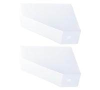 POPETPOP 2pcs Frosted Double-sided Plastic Document File Storage Racks 9x24x27cm Desktop Office File Holders Multifunction Organiser for Document and Folder Storage