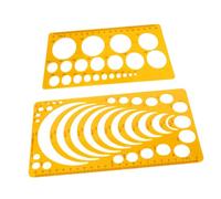 POPETPOP 2pcs Geometric Drawing Template Rulers Stencil Set for Interior Design, Plastic Measuring Drafting Tools for Technical Drawing and Design Projects
