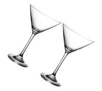 POPETPOP 2pcs Glass Cocktail Goblet 200ml Thickened Base and Grip | Smooth Surface, Modern Elegance, for Espresso, Whiskey, Bars, Restaurants, Home Entertaining
