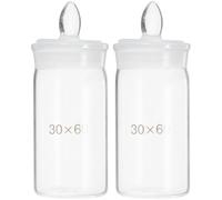 POPETPOP 2pcs Glass Weighing Bottles for Laboratory Use, Practical High-form Weighing Can with Lid, Multipurpose Application for Classroom and Research Institute