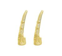 POPETPOP 2pcs Golden Copper Finger Nail Covers with Hollow-out Design, Delicate Royal Style Fingertip Protection Accessories for Belly Dancing and Halloween