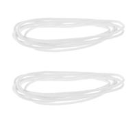 POPETPOP 2pcs Guitar Wiring Replacement Cable for Electric and Bass Guitar with Silicone Shielded Copper Wire, White Colour, 1 Meter Length, Designed for Live Applications and Musical