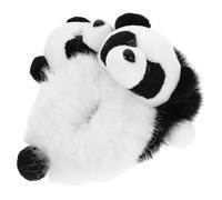 POPETPOP 2pcs Hair Scrunchies Plush Panda Hair Ropes Adorable Design Versatile Elastic Not Easy to Skid for Daily Life and Parties