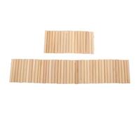 POPETPOP 2pcs Hamster Ladder with Wooden Fence Climbing Ramp for Small Pets Including Hamsters and Hedgehogs, Natural Wood 20cm and 50cm, Small Animal Climbing and Activity Playground