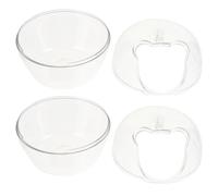 POPETPOP 2pcs Hamster Sand Bath Container Plastic Pet Cage Accessories with Detachable Design for Convenient Observing in Small Pet Hamster Cage