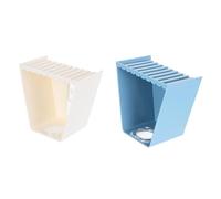 POPETPOP 2pcs Hand Holder Wall Mounted Rack No Drilling Required Punch Free Hanging Rack Pp Material Upper Lower Layer Two Adhesives Bathroom Kitchen Storage Organizer