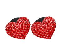 POPETPOP 2pcs Heart-shaped Glass Car Diffuser Outlet Clip with Aromatherapy Function Unique Red Car Aroma Decoration and Convenient Dashboard Decorations for Interior