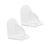 POPETPOP 2pcs Heart Shaped Nail Art Palette Acrylic Nail Polish Mixing Tray Hand Makeup Mixing Plate for Professional Home Use