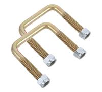 POPETPOP 2pcs Heavy-duty Square U Bolts for Golf Cart Leaf Spring Mounting, Robust Metal U-shaped Steel Fasteners with Nuts, Replacement Hardware for Golf Vehicle Accessories