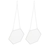 POPETPOP 2pcs Iron Earring Holders Hanging Earring Organizer Hexagon Shape Decorative Design Prevent Jewelry Mess People Who Love Jewelry Home Use