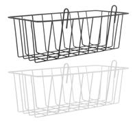 POPETPOP 2pcs Iron Rabbit Hay Feeder Rack with Hooks for Small Animals, Smooth Surface and Easy to Clean Hanging Feeder Suitable for Rabbit Cages and Household Use