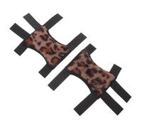POPETPOP 2pcs Leopard Print Forearm Crutch Handle Covers with Short Plush Material and Easy Installation, Insulating Walking Cane Grip Pads for Seniors Outdoor Use, Comfortable Non-Slip