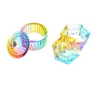 POPETPOP 2pcs Lidded Manicure Cups Glass Nail Art Liquid and Powder Mixing Dappen Dish Set for Acrylic Nail Tools and Gel Polish Application