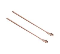 POPETPOP 2pcs Long Handle Reptile Food Spoon Ergonomic Small Animal Feeding Tool for Lizards and Pets Easy to Clean and Use Feeding Scoop Rose Gold