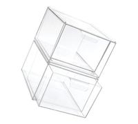 POPETPOP 2pcs Makeup Box Cosmetic Box 9.45x6.3x3.15inch Break Resistance Wear Resistance for Students and Workers Office Lid Included