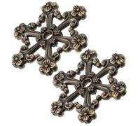 POPETPOP 2pcs Metal Embroidery Thread Holder Cross Stitch Floss Organizer Winding Plate Keeper for Sewing and Needlework Storage, Reusable Thread Organizer for Craft Use