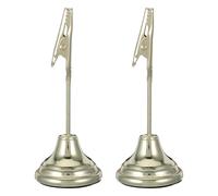 POPETPOP 2pcs Metal Memo Clip Holder with Strong Alligator Clip and Sturdy Base Design for Birthday and Banquet Place Cards or Photo Display