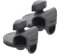 POPETPOP 2pcs Microphone Arm Boom Stand Clamps Adjustable Mic Holder Clips Compatible with 15mm to 19mm Rods, Rotatable Microphone Mount Accessories for Studio and Broadcasting Use