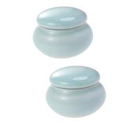 POPETPOP 2pcs Mini Makeup Storage Tank Portable Travel Sealed Bottle for Cream and for Toiletries and Cosmetics