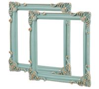 POPETPOP 2pcs Mini Photo Frame Ornament Vintage Resin Picture Frames Portable Decorative Effects Retro Style for Traveling and Gallery Walls