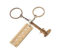 POPETPOP 2pcs Mini Vernier Caliper Keychain Compact Metal Ruler Measuring Tool Portable for Backpacks and Keyrings Lightweight Small Gauge for Accurate the Go Use