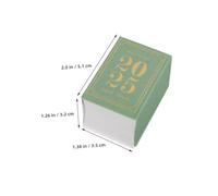 POPETPOP 2pcs Miniature Desk Calendar Boho Style Tear Off Daily Flip Planner Compact Small Calendar for Home Office with Retro Narrative Poetry Design