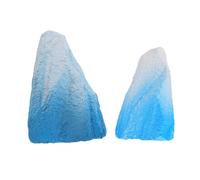 POPETPOP 2pcs Miniature Ice Cap Foam Rock Props White Iceberg Model Set for Aquarium Landscape Decoration, Realistic Polar Scene Playset for Photo Studio Background and Event Displays