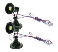 POPETPOP 2Pcs Miniature Railroad Spotlight Model Sand Table Signal Light for Mini House Decor for Crafting and Photography