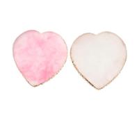 POPETPOP 2pcs Nail Art Palette Manicure Mixing Tray Resin Heart-shaped Pink Nail Polish Display Board for Professional Color Blending and Design