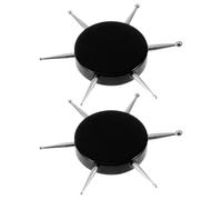 POPETPOP 2pcs Nail Dotting Tool Set with 6 round Tips, Black Manicure Pen for Nail Art Painting and Clay Crafting, Multi-function Dotting Pens for Precise Pattern Tracing and Rhinestone