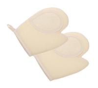 POPETPOP 2pcs Natural Loofah Bath Gloves with Dual-sided Exfoliating Scrub for Body, Beige Shower Scrubbing Towels for Home Bathroom Accessories and Spa Use