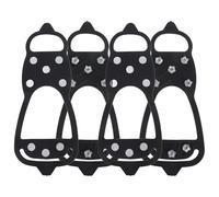 POPETPOP 2pcs Non-slip Ice Cleats with 8-spike Traction for Hiking Boots Men, Outdoor Winter Shoe Grips for Snow, Climbing, and Walking, Size L (40-45), 120g