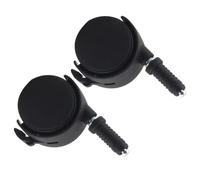 POPETPOP 2pcs Office Chair Caster Wheels Brake, Plastic Material, Strong Load-bearing Capacity, Smooth Rolling Experience, Chic Design for Furniture and Carpet Use