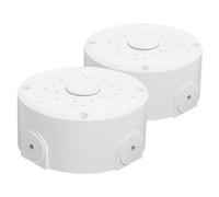 POPETPOP 2Pcs Outdoor Dome Camera Junction Box Weatherproof Plastic Protective Cable Storage Box for Home Security with Ceiling Mount and Construction