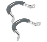 POPETPOP 2Pcs Pan Side Handles Replacement Heat-Resistant Thickened Stainless Steel with Silicone Grip for Cooking Pots and Steamers