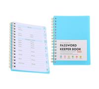 POPETPOP 2pcs Password Book Spiral Password Management Book with Alphabetical Tabs and Spiral Bound Design, Made of Pp and Paper, Prevents Ink Bleed, Portable A6 Size for Home and Office
