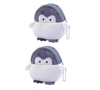 POPETPOP 2pcs Penguin Plush Coin Purses Cute Mini Wallets for Women Small Storage Bags to Keep Personal Belongings Safe Black Cartoon Style