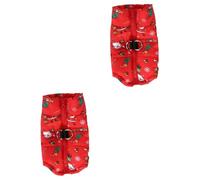 POPETPOP 2pcs Pet Dog Vest Pet down Jacket Pets Outwear Pet Santa Costume Dog Christmas Outfit Dog Jacket Coat Sweater Dog Cotton Vest Puppy Halloween Outfits Dogs Xmas Clothes Pet Knitwear