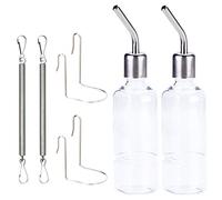 POPETPOP 2pcs Pet Drinking Water Bottle stainless steel water dispenser pet water dispenser rabbit water bowl guinea pig water bottle bunny water bottle plastic chinchilla drinking bottle