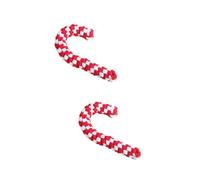 POPETPOP 2pcs Pet Educational Toys Candy Canes Christmas Pet Chewers Toys Chew Toys for Dogs Christmas Puppy Chew Toys Teething Toys for Puppies Dog Rope Toys Christmas Cane Pet Toys Red
