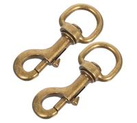 POPETPOP 2pcs Pet Leash Buckle Spring Hooks Swivel Joints for Traction Rope Harness Accessories Pet Supplies for Dog Walks Cat Training