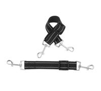 POPETPOP 2pcs Pet Safety Clip for Dog Harness and Collar, Adjustable 28-37cm Nylon Backup Connector with Quick Release Buckle and Swivel Snap Hooks, Resistant to Dirt and Enhances Control,
