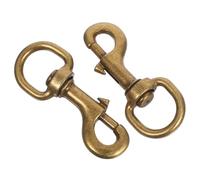 POPETPOP 2pcs Pet Traction Rope Buckle with 360 Degree Rotation Hook Zinc Alloy Non-corrosive Harness Accessories for Dogs and Cats Suitable for Home Use in Bronze and Coffee