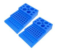 POPETPOP 2pcs Plastic Laboratory Test Tube Rack Holder 92-slot Cryovial Organizer for 5.8-29.5mm Tubes Blue Lab Vial Storage Tray for Scientific Sample Management