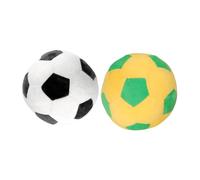 POPETPOP 2Pcs Plush Soccer Ball Pillow Comfy Cushions Black White Yellow Green Soft Football Decor for Living Room Bedroom Playroom Supportive Fun Home Accessories