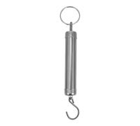POPETPOP 2pcs Portable 5kg Stainless Steel Handheld Mechanical Spring Hook Scales with Lightweight Classic Design, Easy Hanging for Grocery Shopping and On-the-go Weighing Needs
