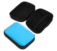 POPETPOP 2pcs Portable Hard Drive Protective Case Hdd Storage Box Hard Carrying Case with Shock-resistant Shell for Travel and Computer Accessories (black Sky Blue)