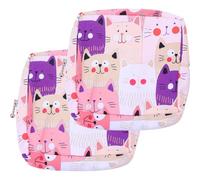 POPETPOP 2pcs Portable Nylon Travel Period Bags for Sanitary Napkin Storage, Practical Compact Organiser for Cards and Small Belongings, Gift for Female Friends