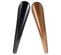 POPETPOP 2pcs Portable Plastic Shoehorns with Smooth Surface and Rational Handle for Easy Shoe Wearing and Lifting at Home, Convenient Hanging Design for Daily Use